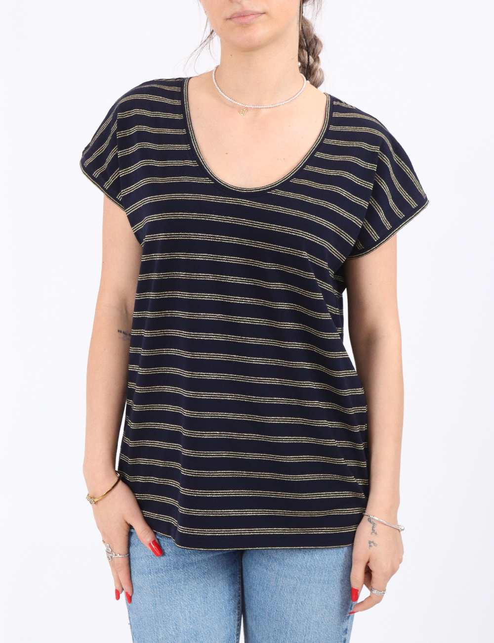 Bluza Pieces, bleumarin