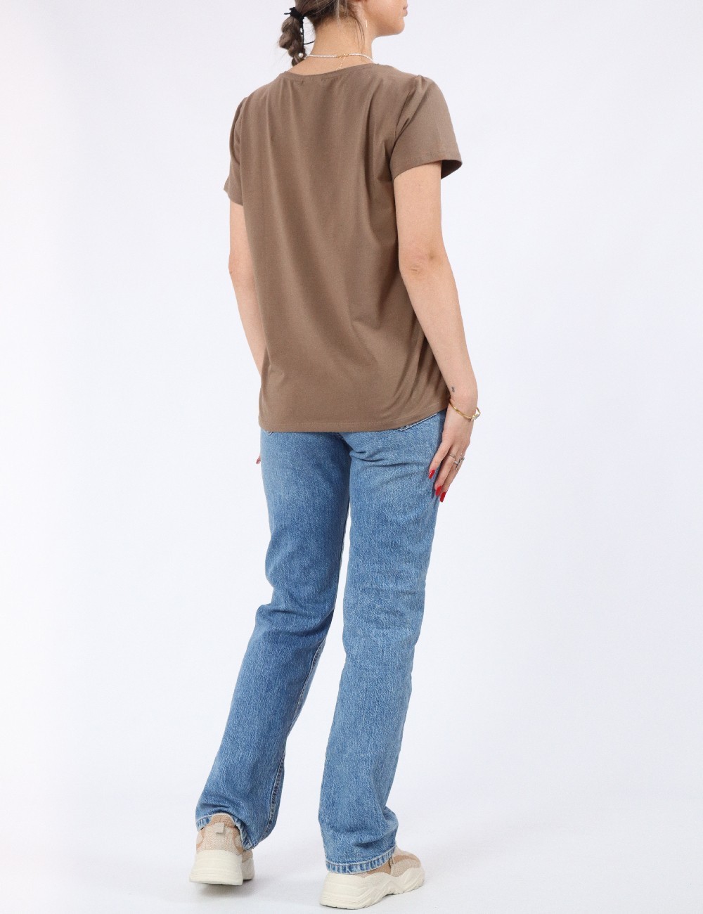 Tricou Pieces, maro - 1 | YEO