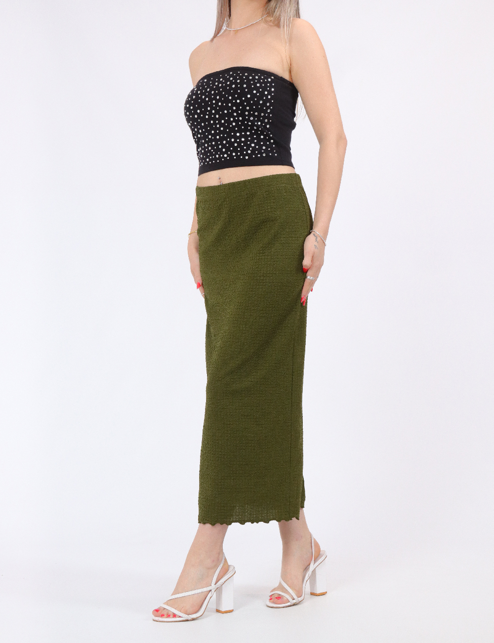 Fusta Vero Moda, verde - 1 | YEO