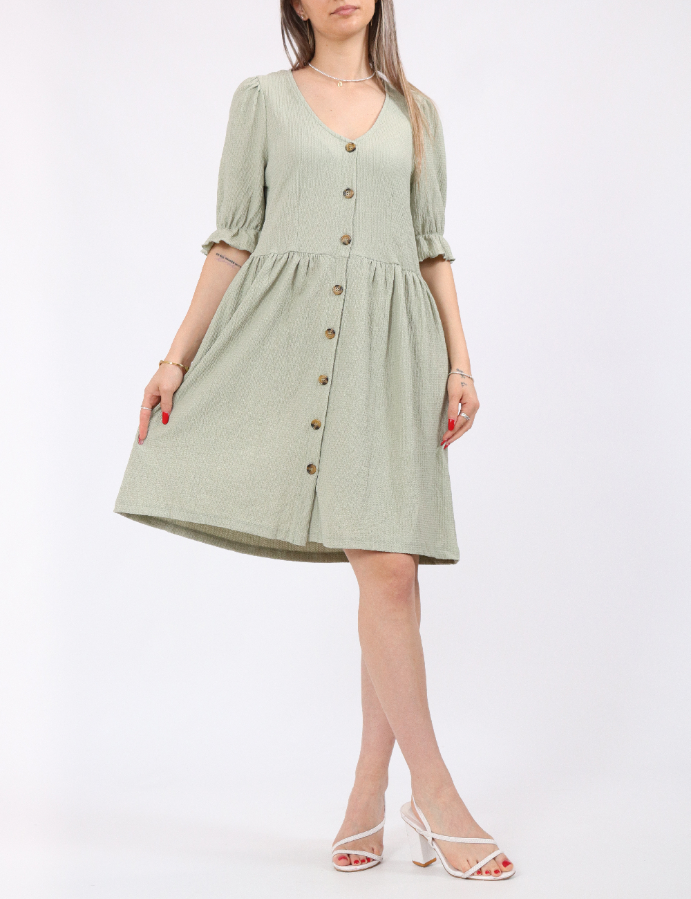 Rochie scurta Vero Moda, verde - 1 | YEO