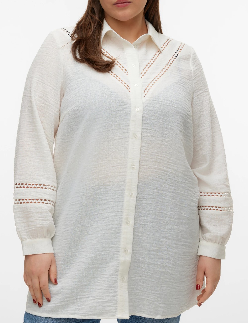 Camasa Vero Moda Curve, alb - 1 | YEO