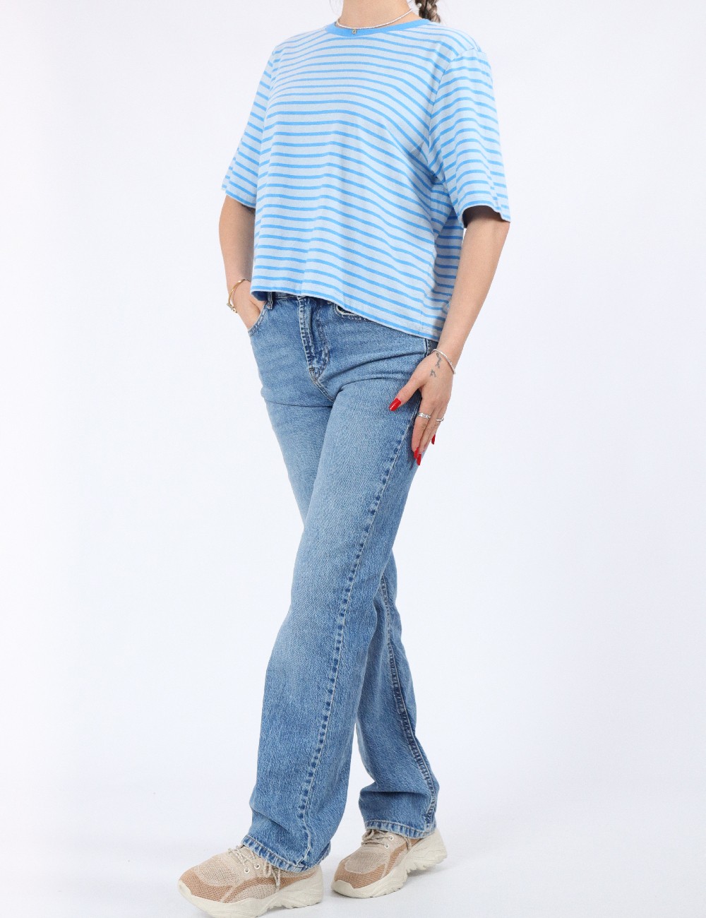 Tricou Pieces, albastru - 1 | YEO