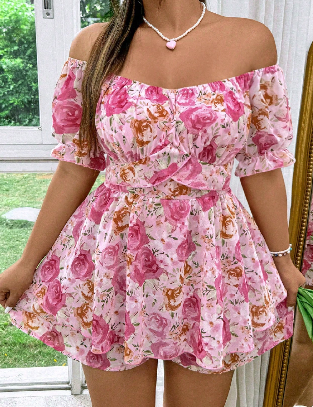 Salopeta SHEIN CURVE, roz
