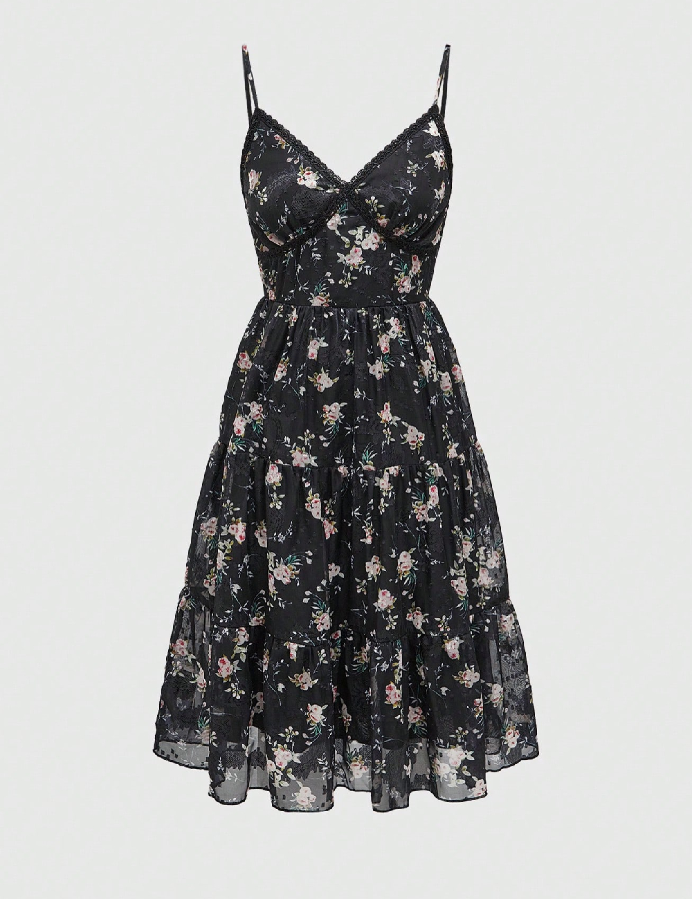 Rochie medie Romwe, negru