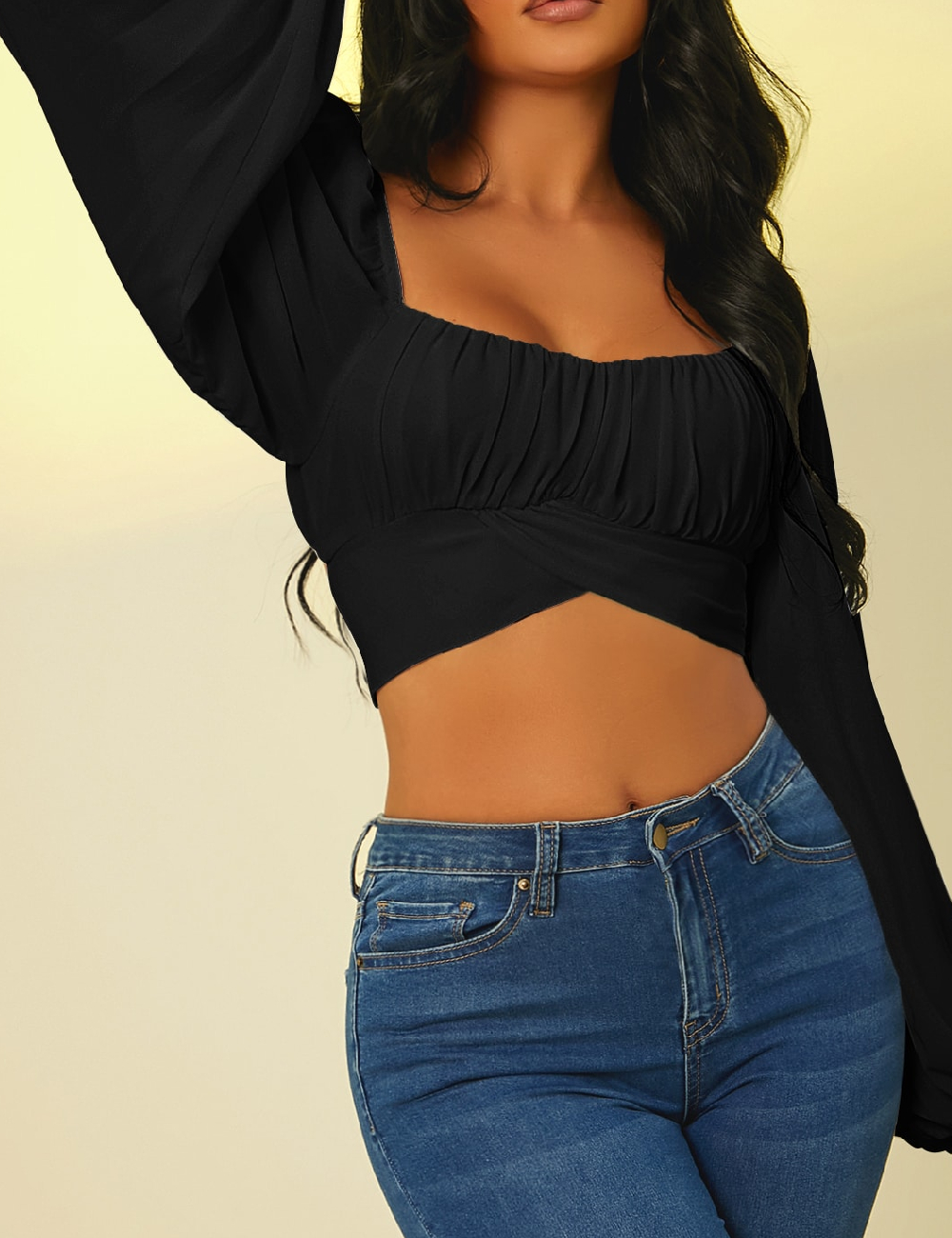 Top SHEIN, negru