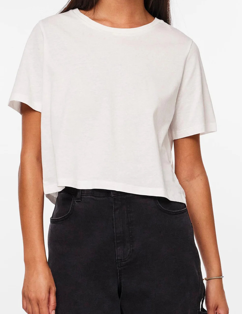 Tricou Pieces, alb