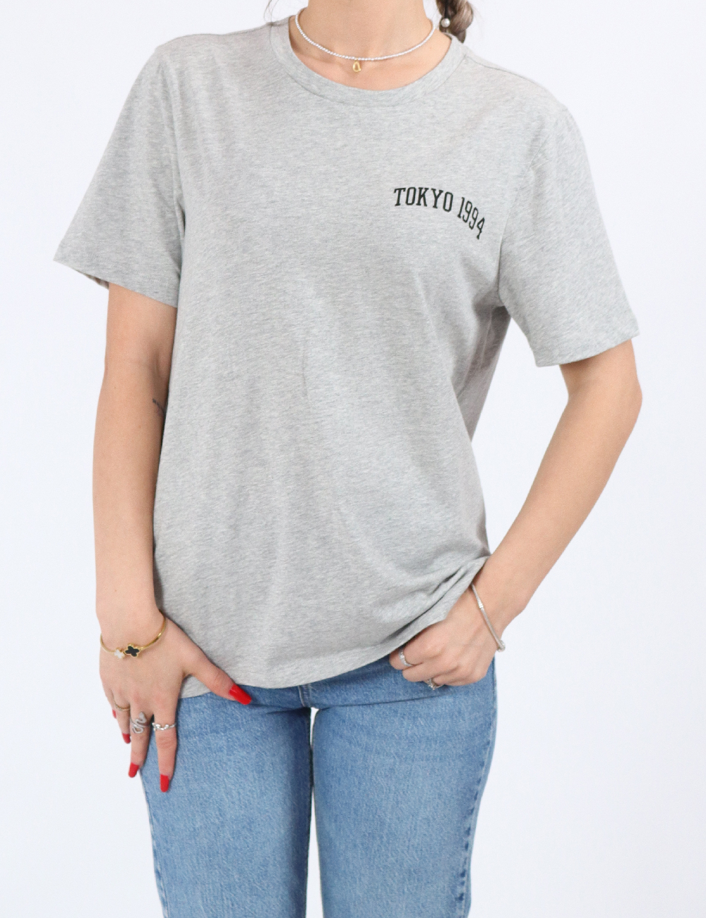 Tricou Pieces, gri
