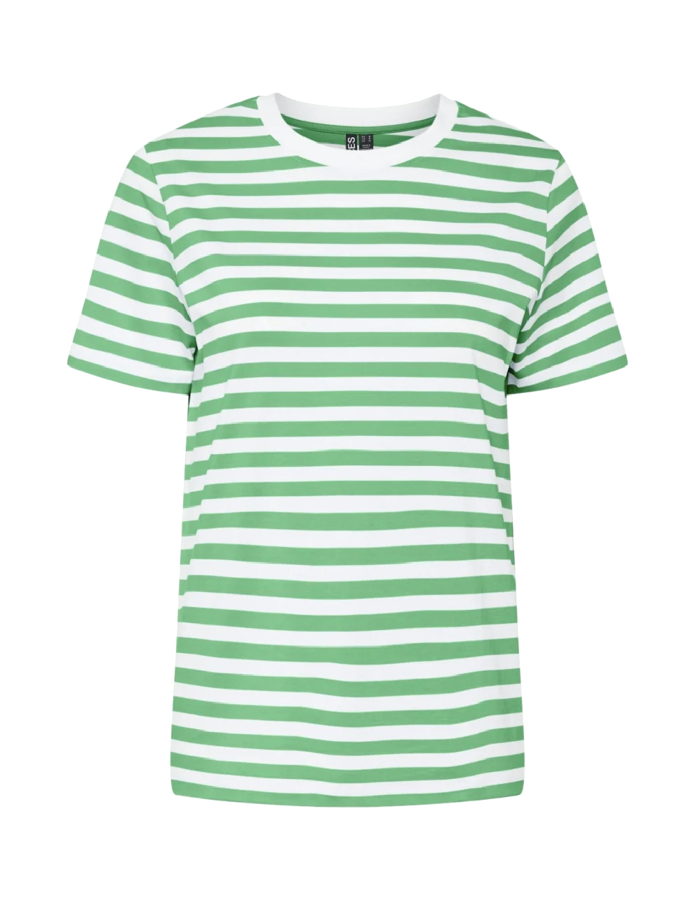 Tricou Pieces, verde/alb