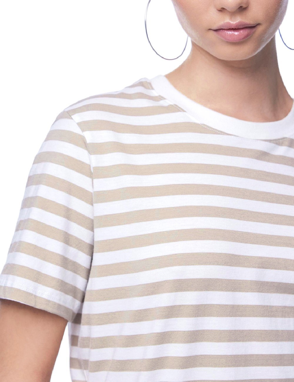 Tricou Pieces, alb/maro - 1 | YEO