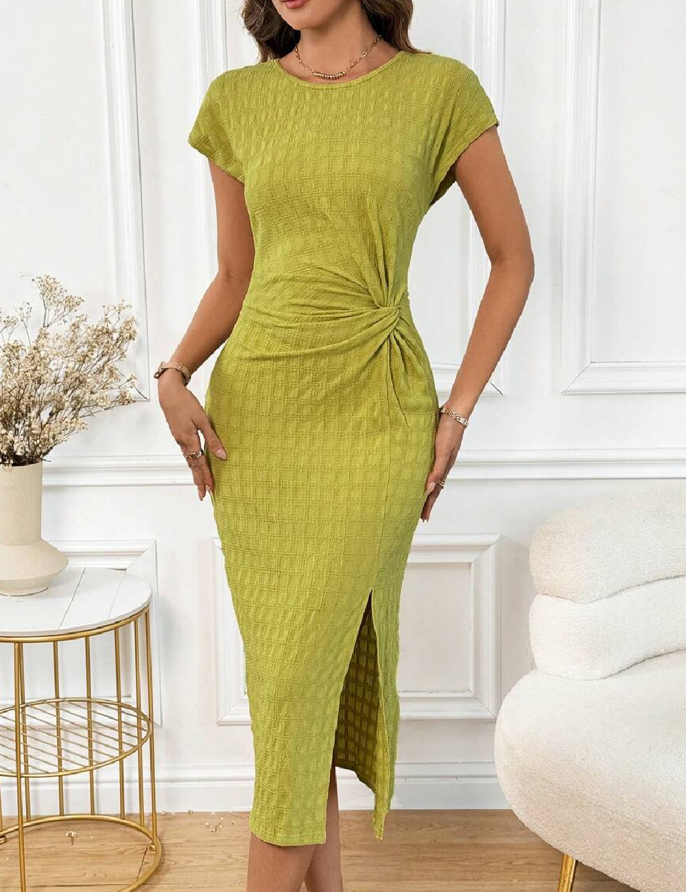 Rochie medie SHEIN, verde
