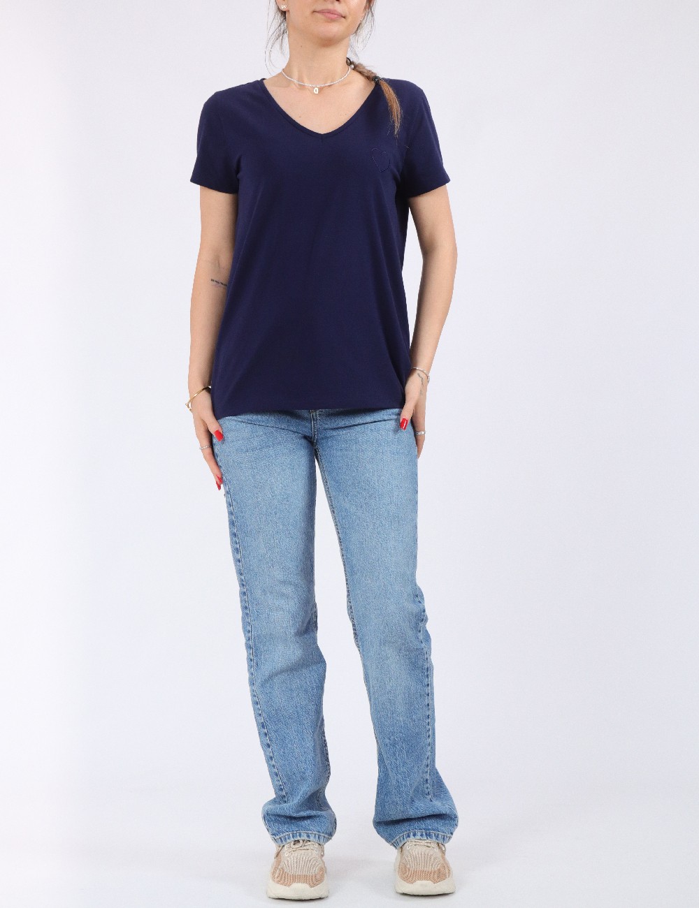 Tricou Pieces, bleumarin - 1 | YEO
