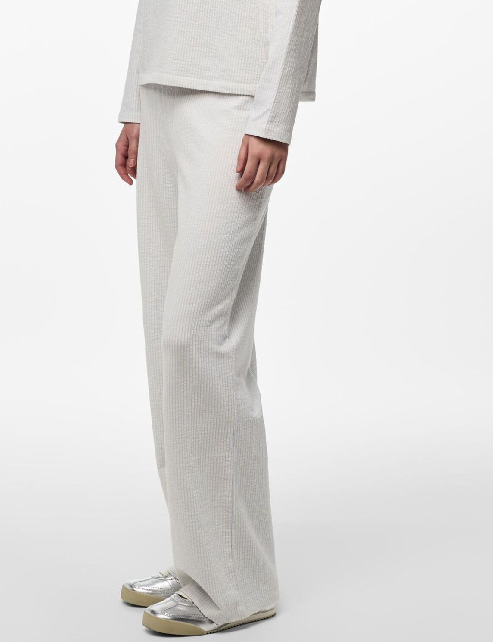 Pantaloni Pieces, ecru/albastru - 1 | YEO