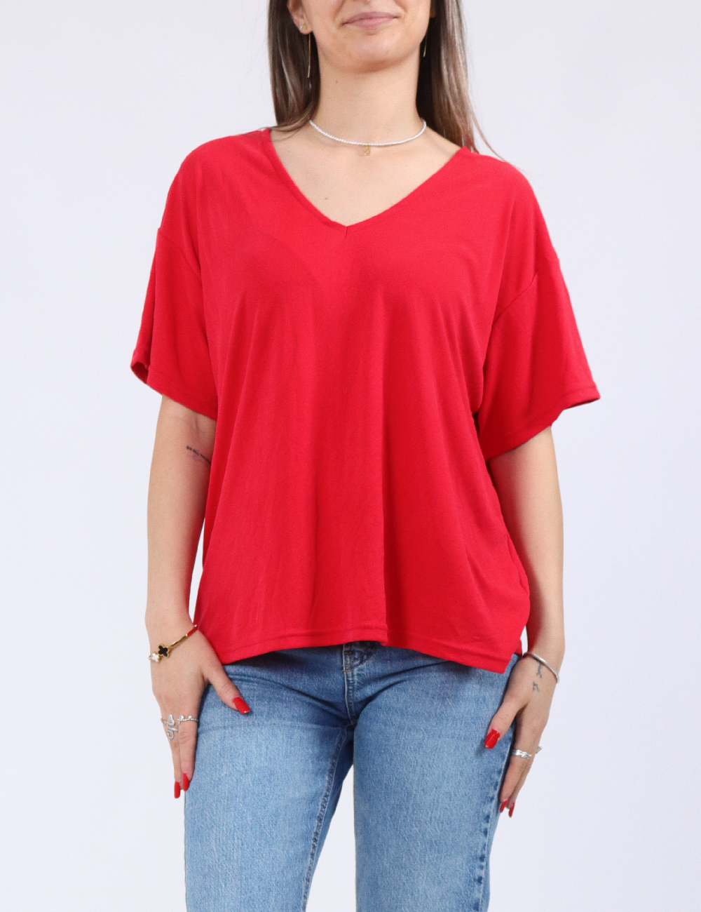 Tricou Pieces, rosu