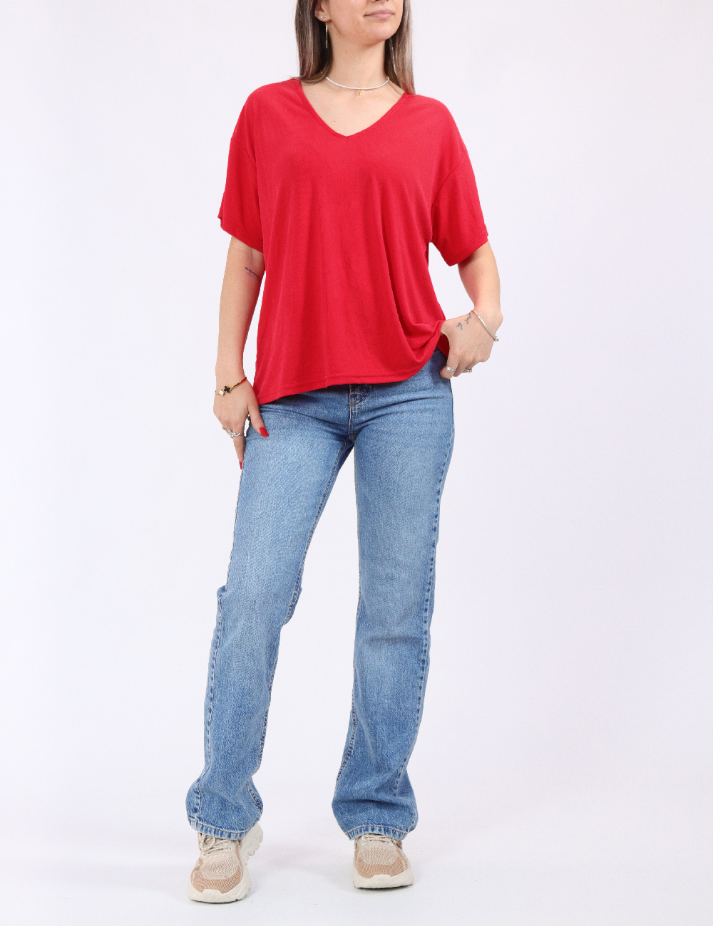 Tricou Pieces, rosu - 1 | YEO
