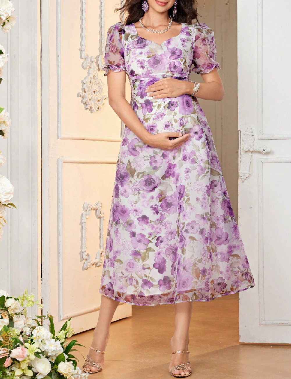 Rochie medie SHEIN Maternity, mov
