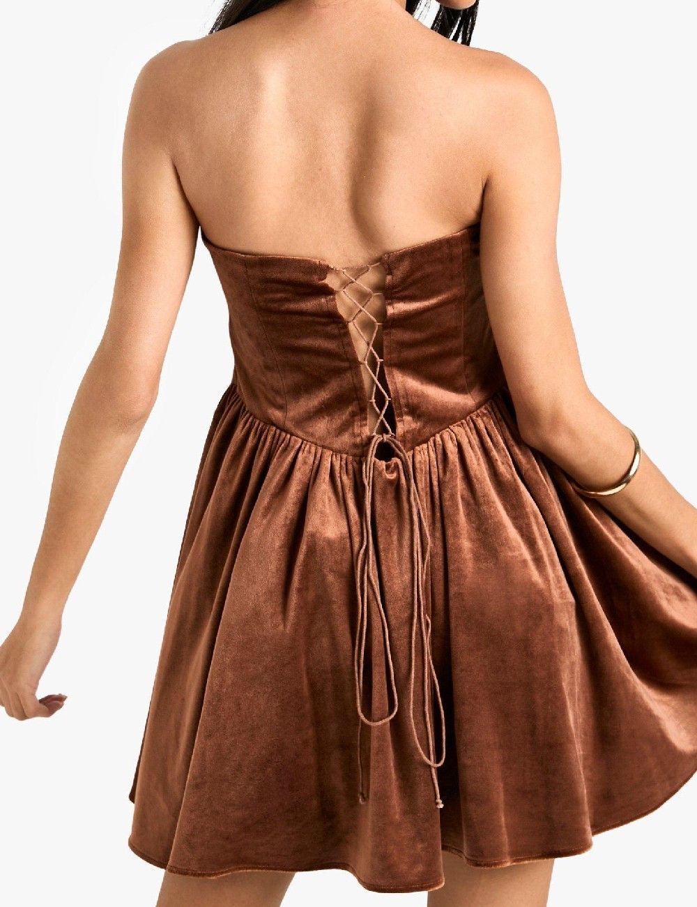 Rochie scurta Boohoo, maro - 1 | YEO