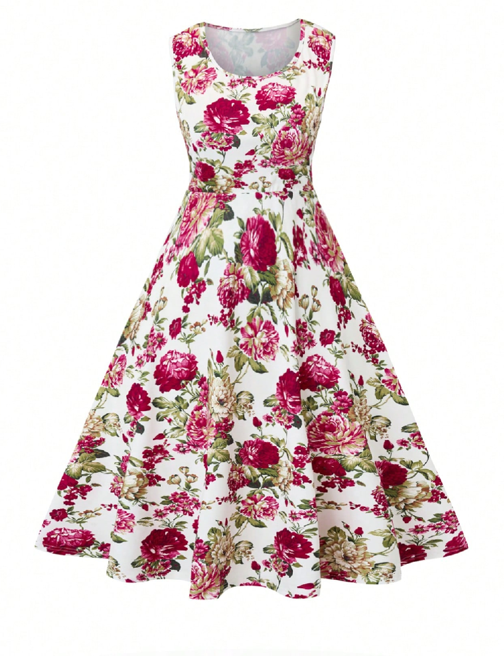 Rochie medie SHEIN CURVE, floral print