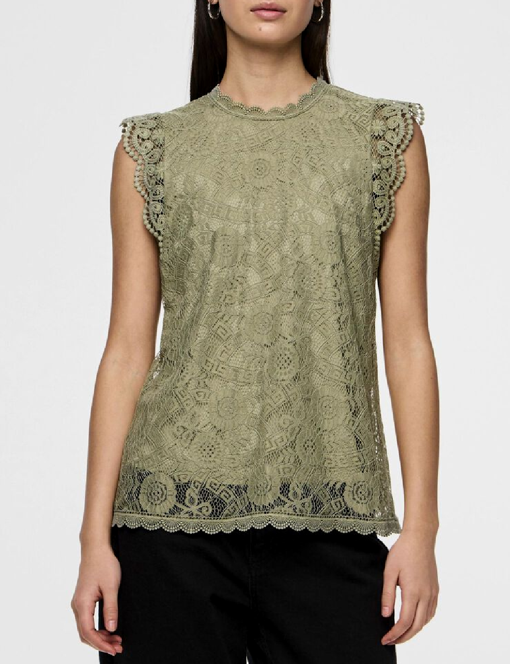 Bluza Pieces, verde