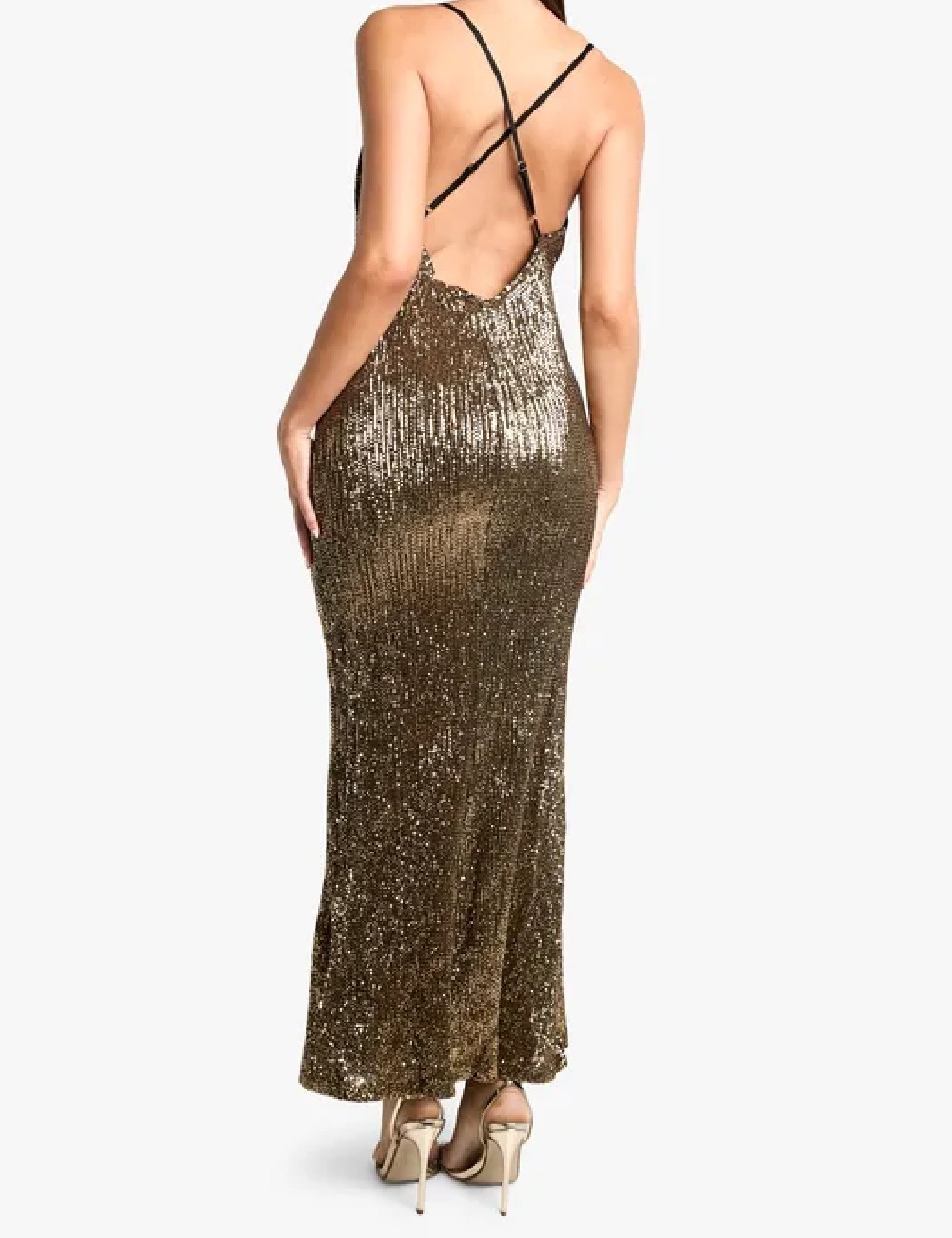 Rochie lunga Boohoo, auriu - 1 | YEO