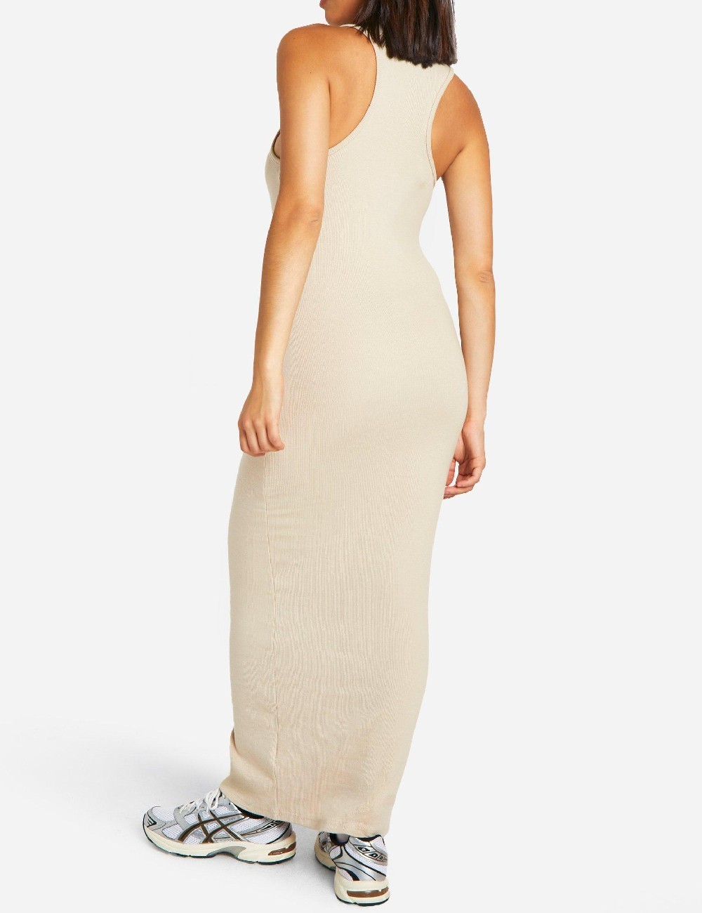 Rochie lunga Boohoo, crem - 1 | YEO