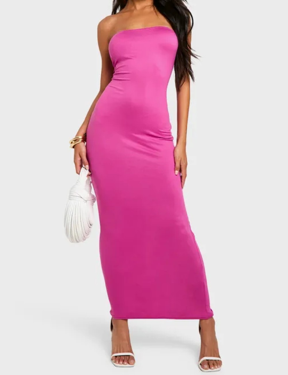 Rochie lunga Boohoo, magenta - 1 | YEO