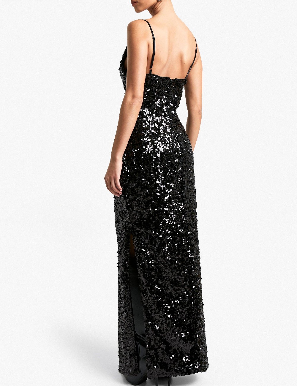 Rochie lunga Boohoo, negru - 1 | YEO