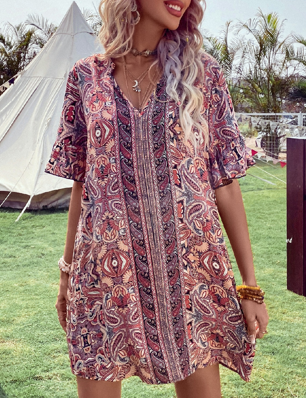 Rochie scurta SHEIN, mix culori