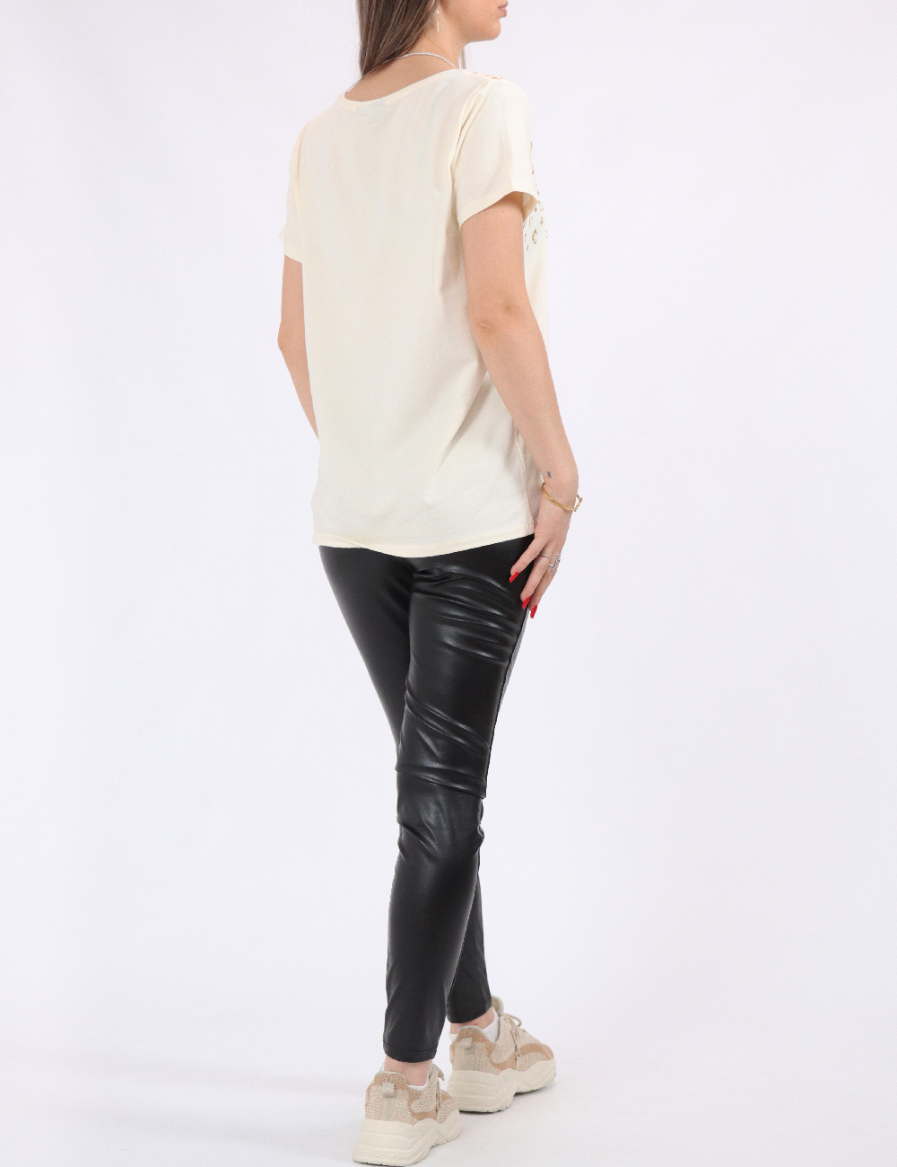 Tricou Pieces, crem - 1 | YEO