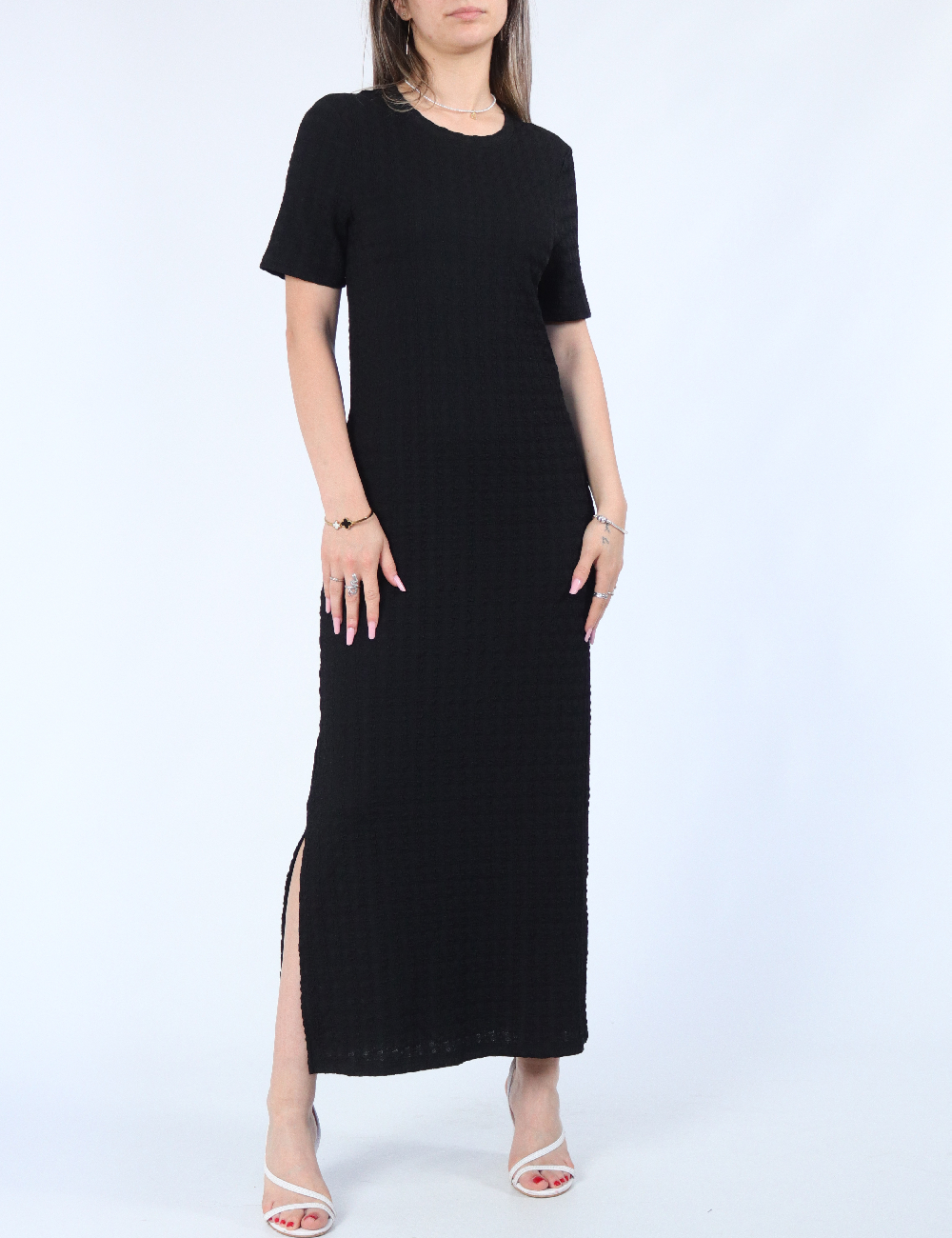 Rochie lunga Pieces, negru