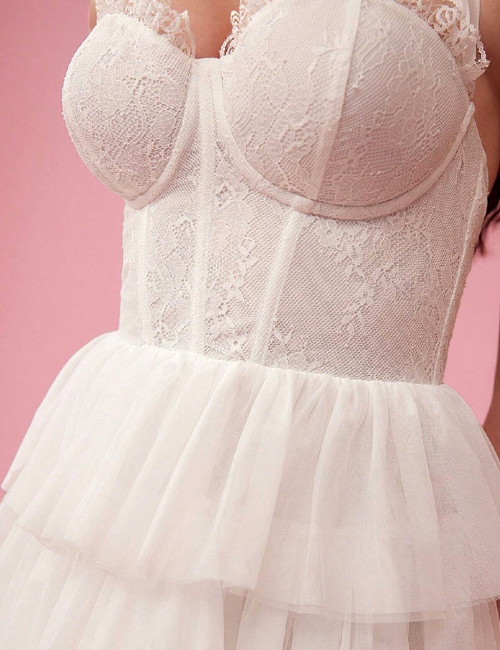 Rochie scurta SHEIN, alb - 1 | YEO