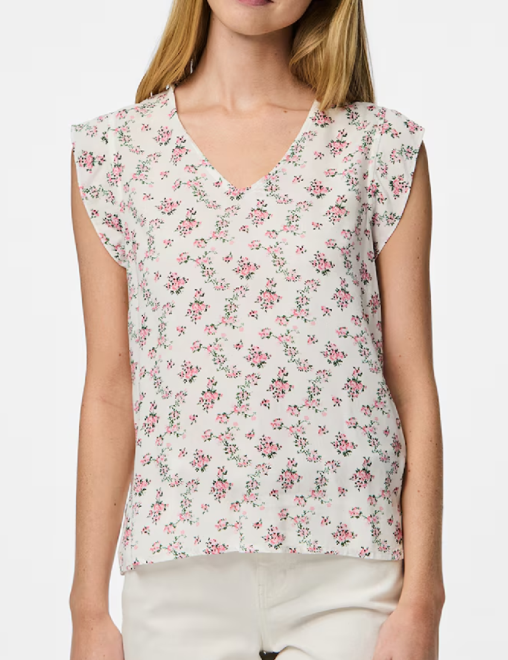 Bluza Pieces, alb
