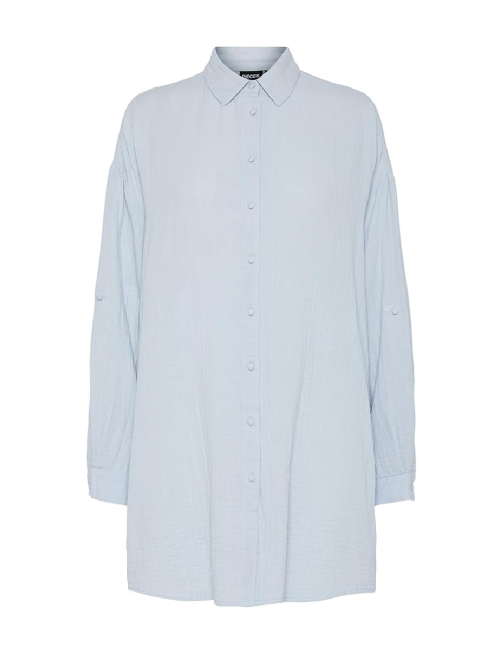 Camasa Oversize Pieces, bleu