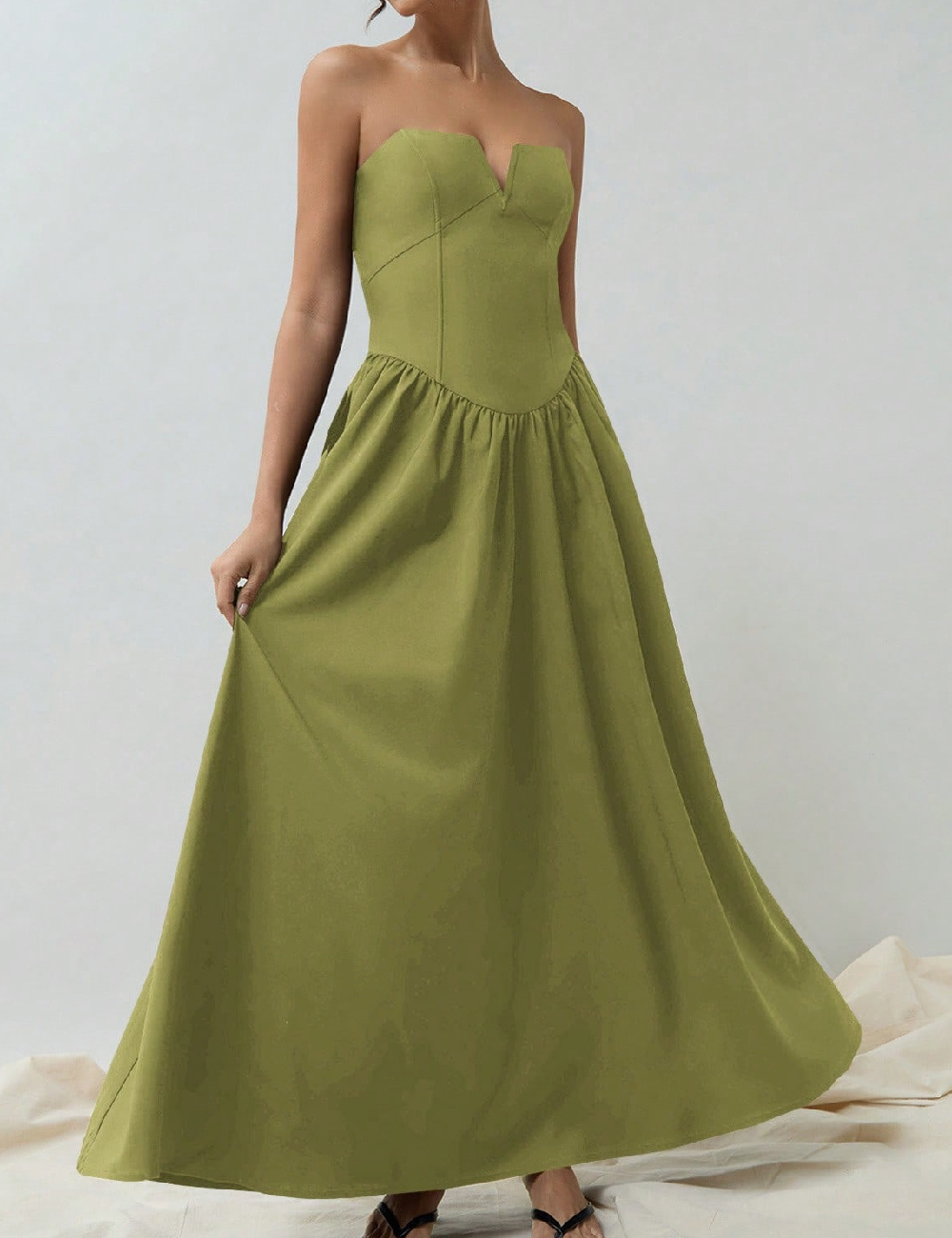 Rochie lunga SHEIN, verde