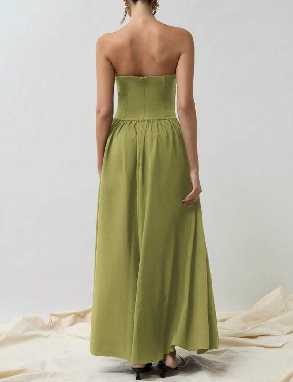 Rochie lunga SHEIN, verde - 1 | YEO