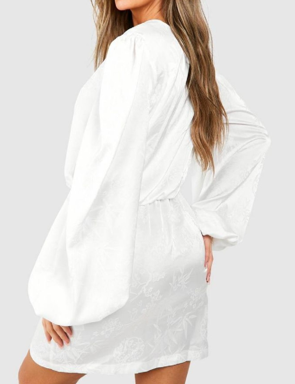 Rochie scurta Boohoo, alb - 1 | YEO