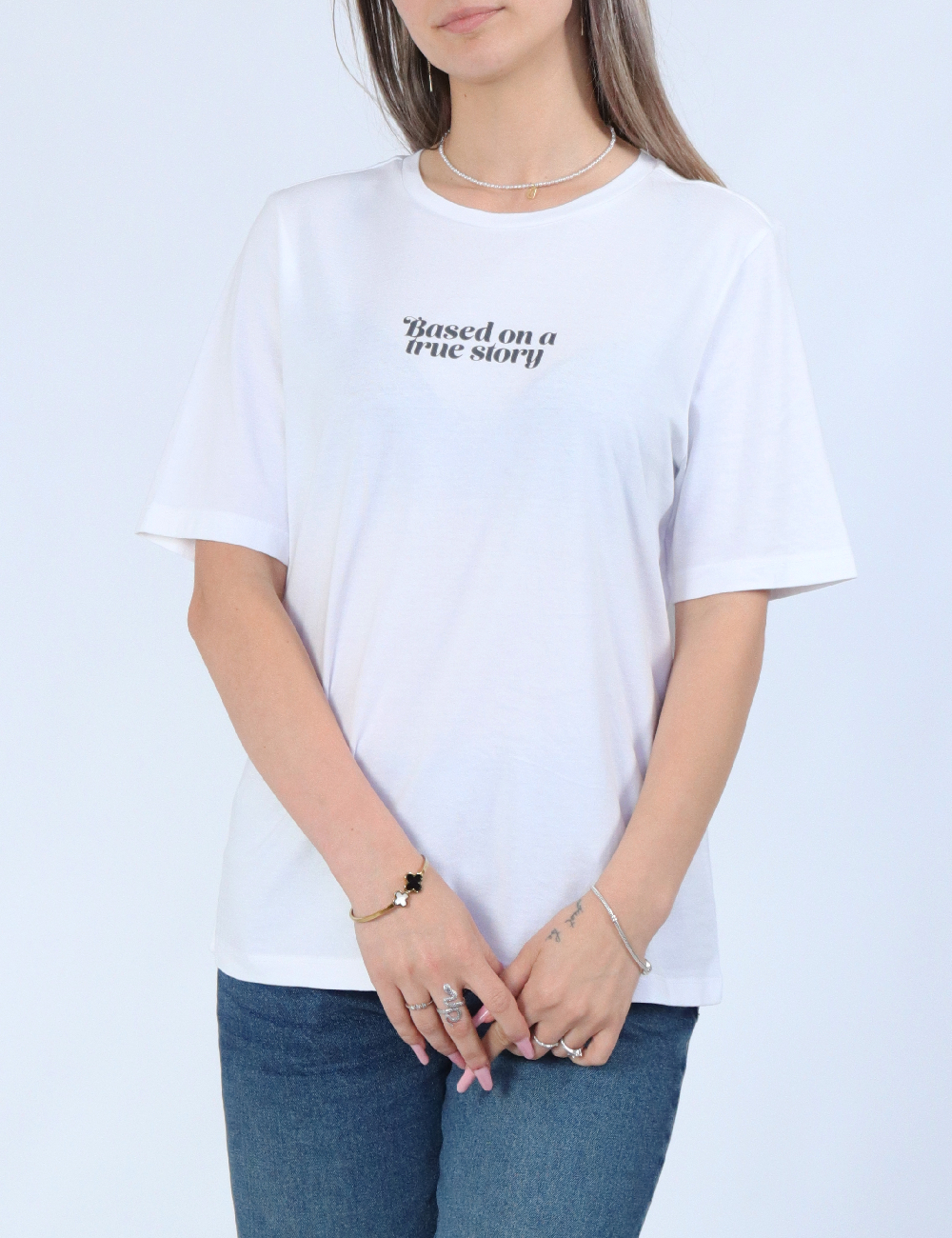 Tricou Only, alb