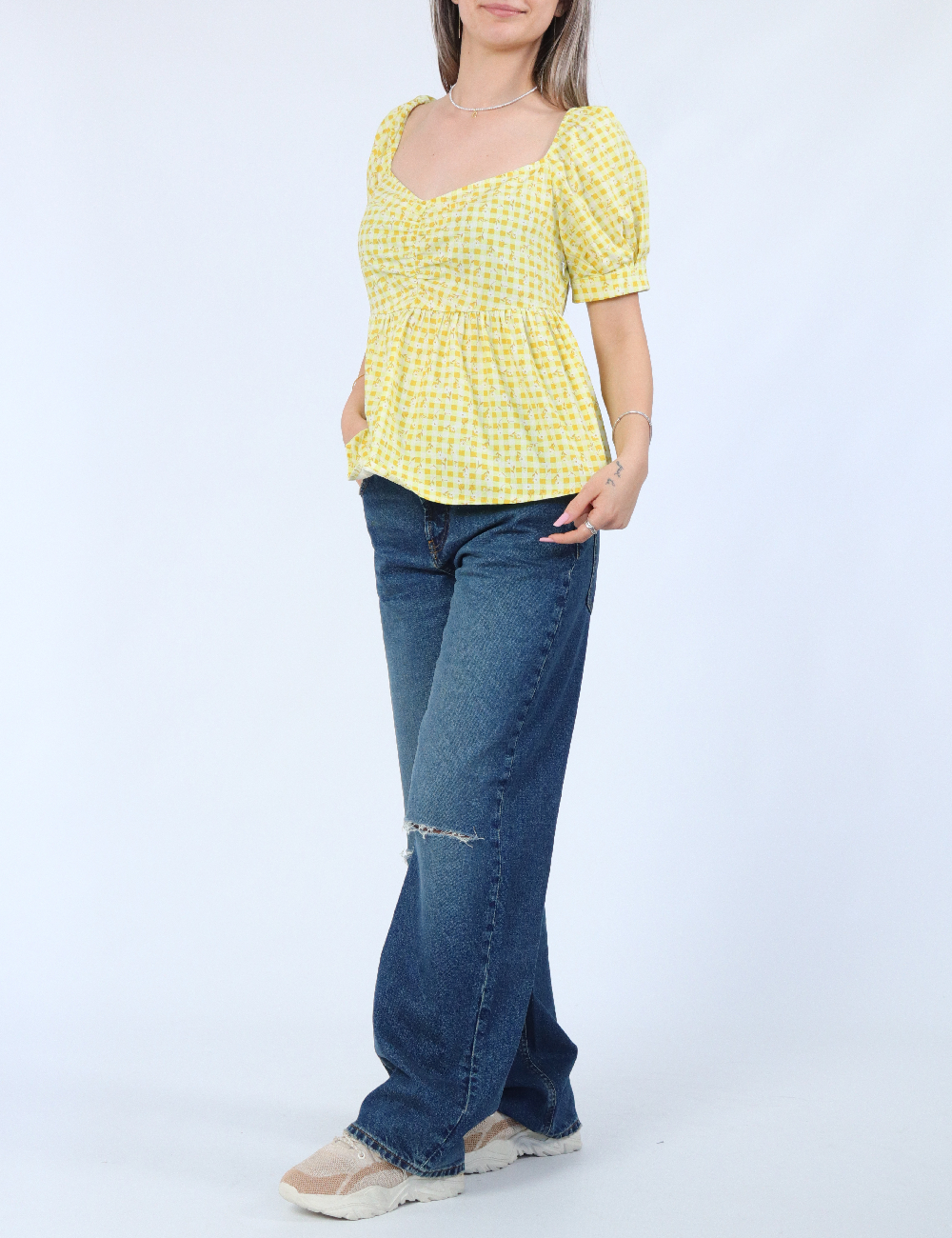 Bluza Pieces, galben - 1 | YEO
