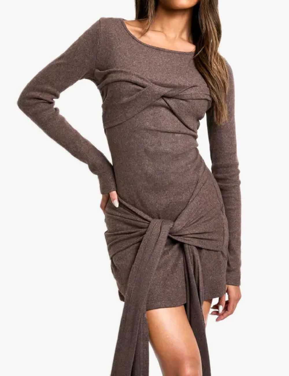 Rochie scurta Boohoo, maro - 1 | YEO