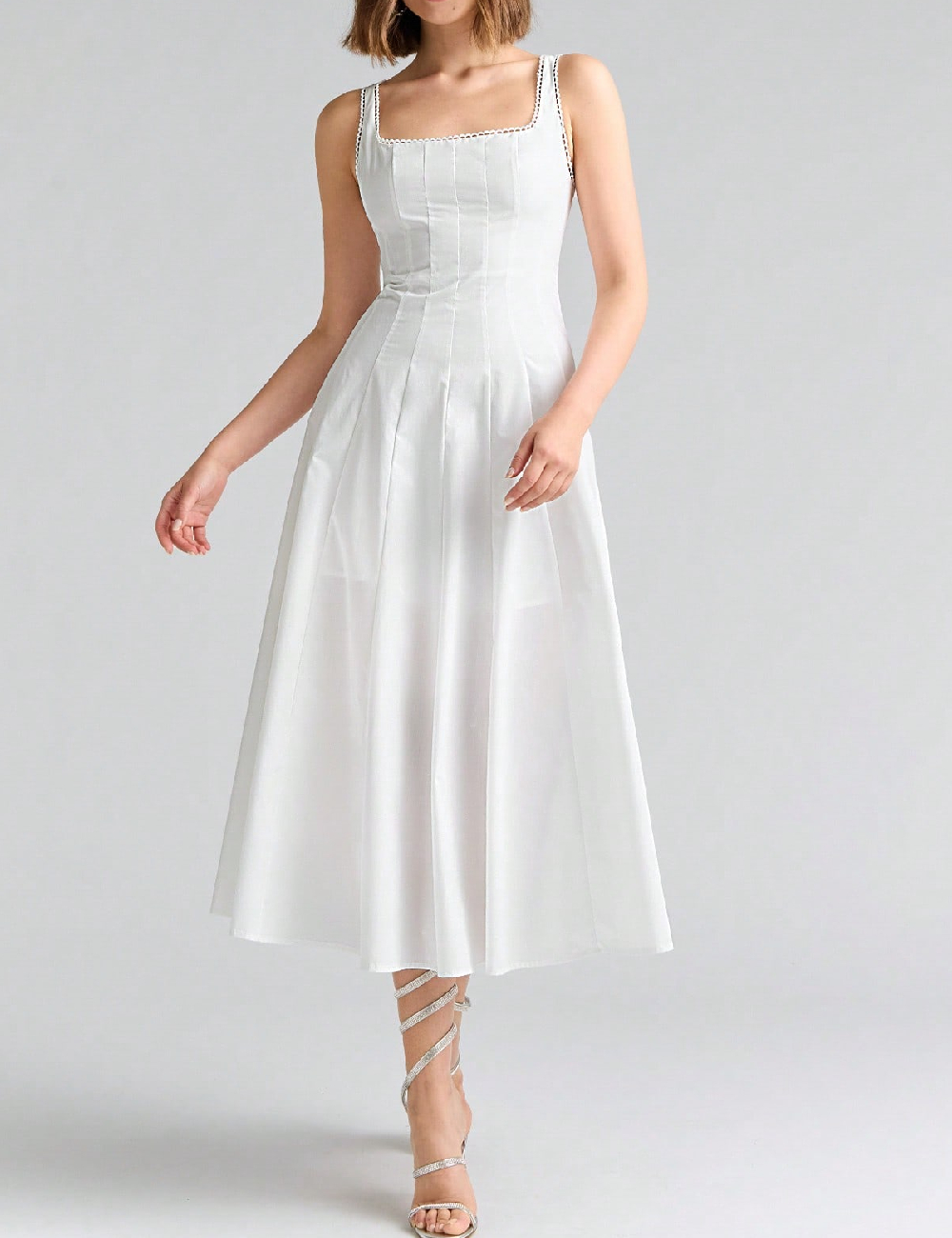 Rochie medie SHEIN, alb