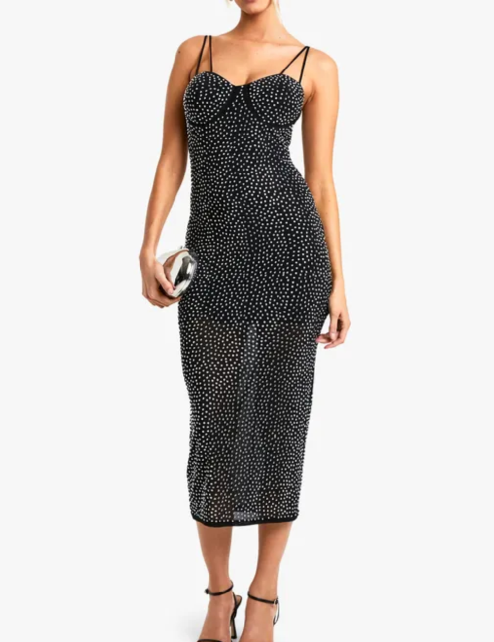Rochie medie Boohoo, negru
