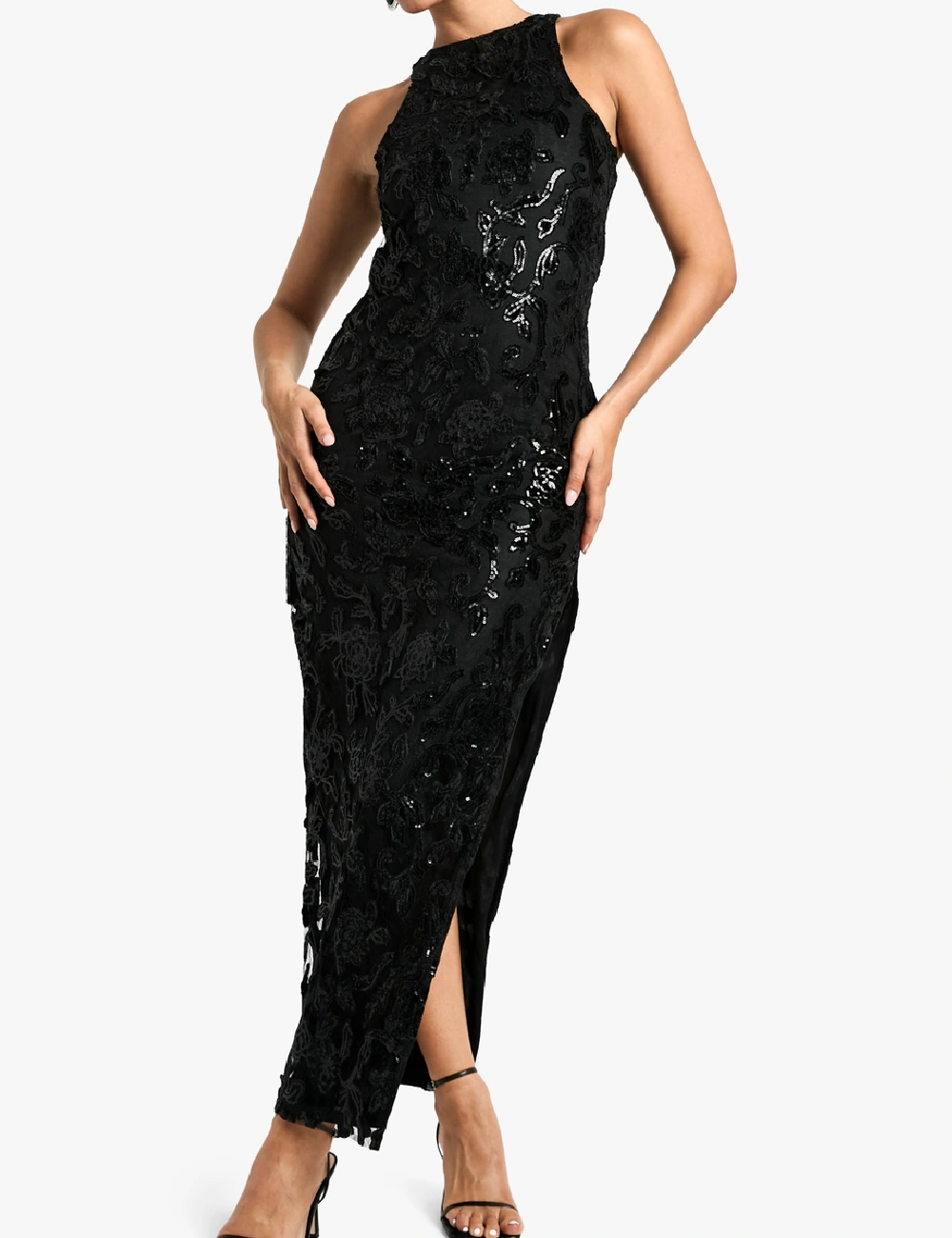 Rochie lunga Boohoo, negru