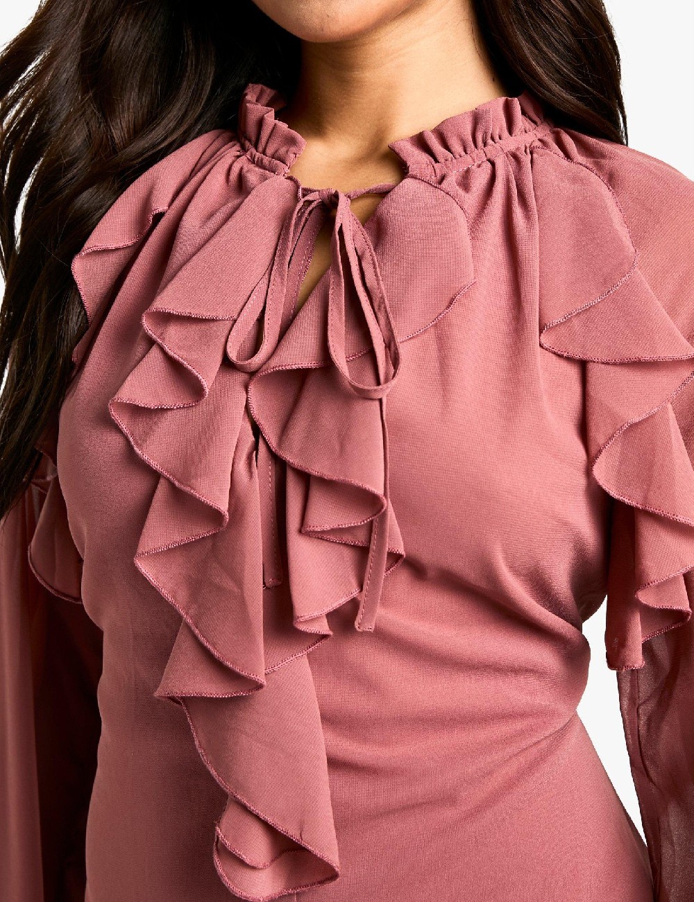 Rochie scurta Boohoo, roz pudra inchis - 1 | YEO