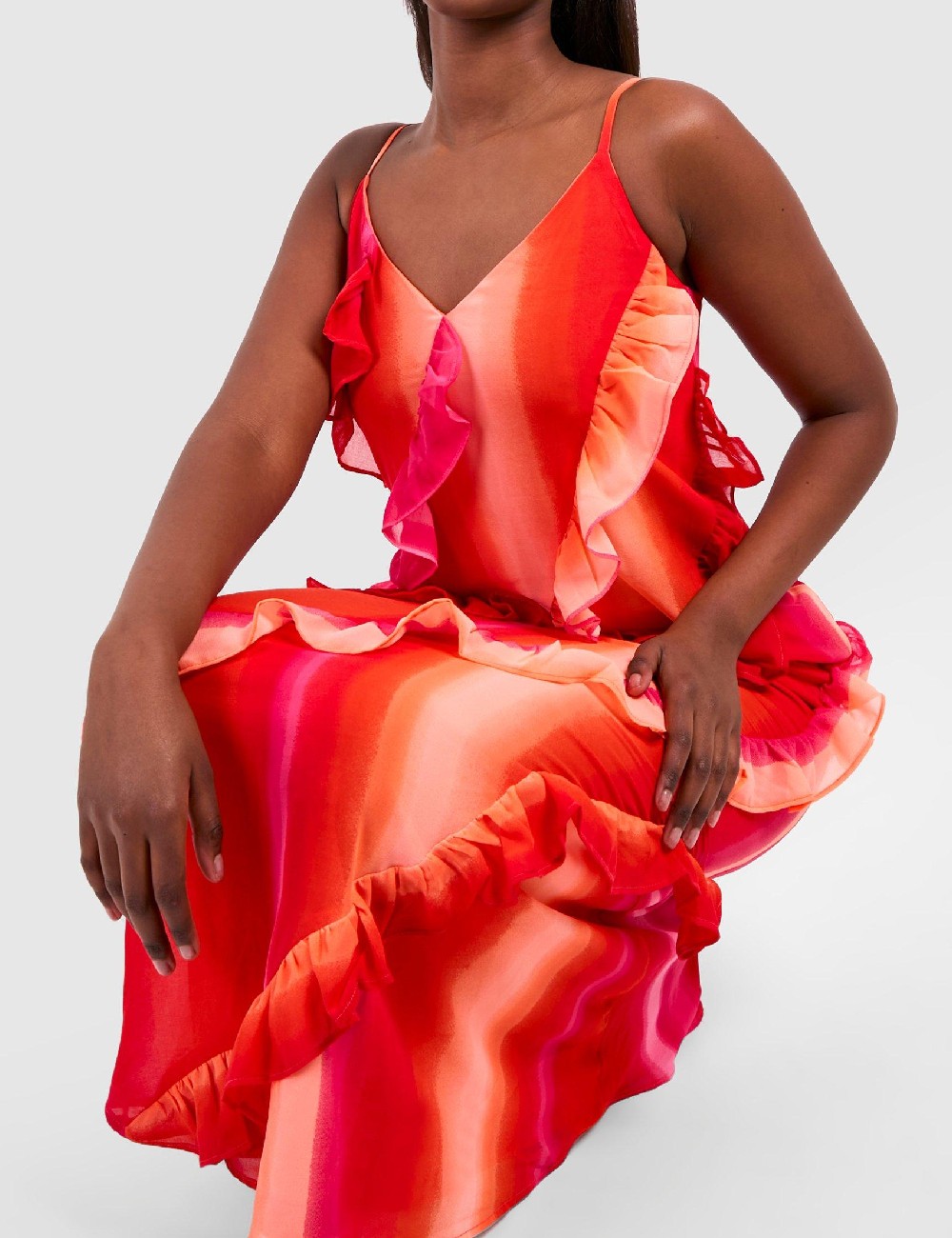 Rochie lunga Boohoo, mix culori - 1 | YEO