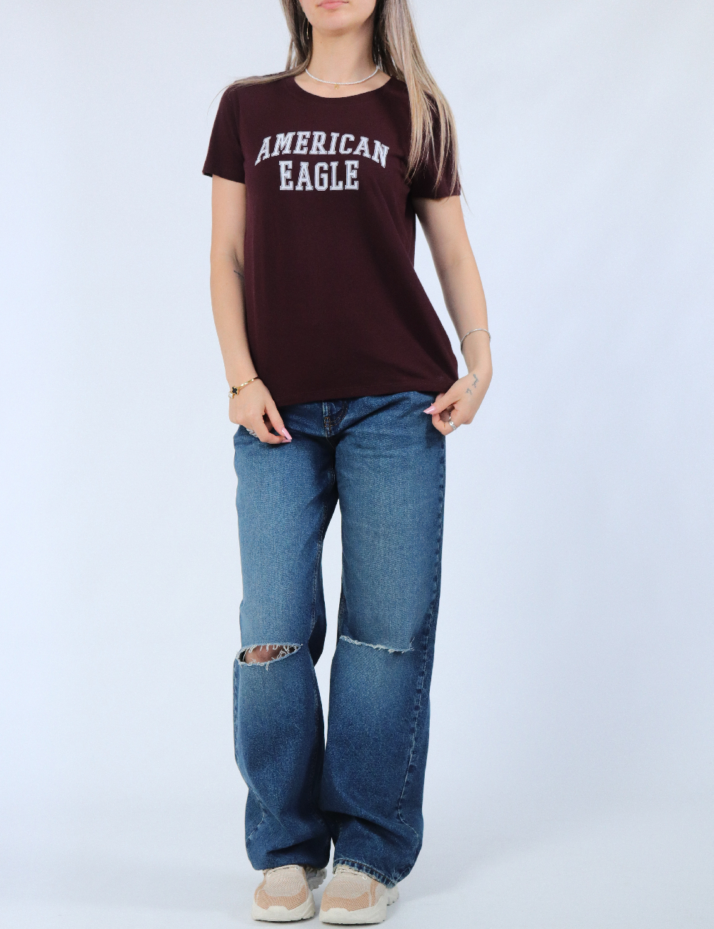 Tricou American Eagle, pruna - 1 | YEO
