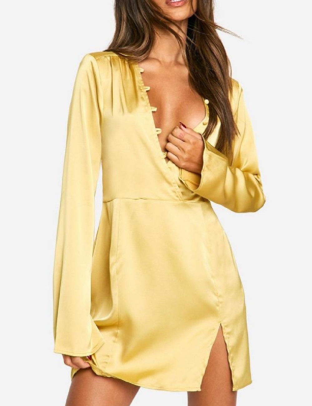 Rochie scurta Boohoo, galben - 1 | YEO