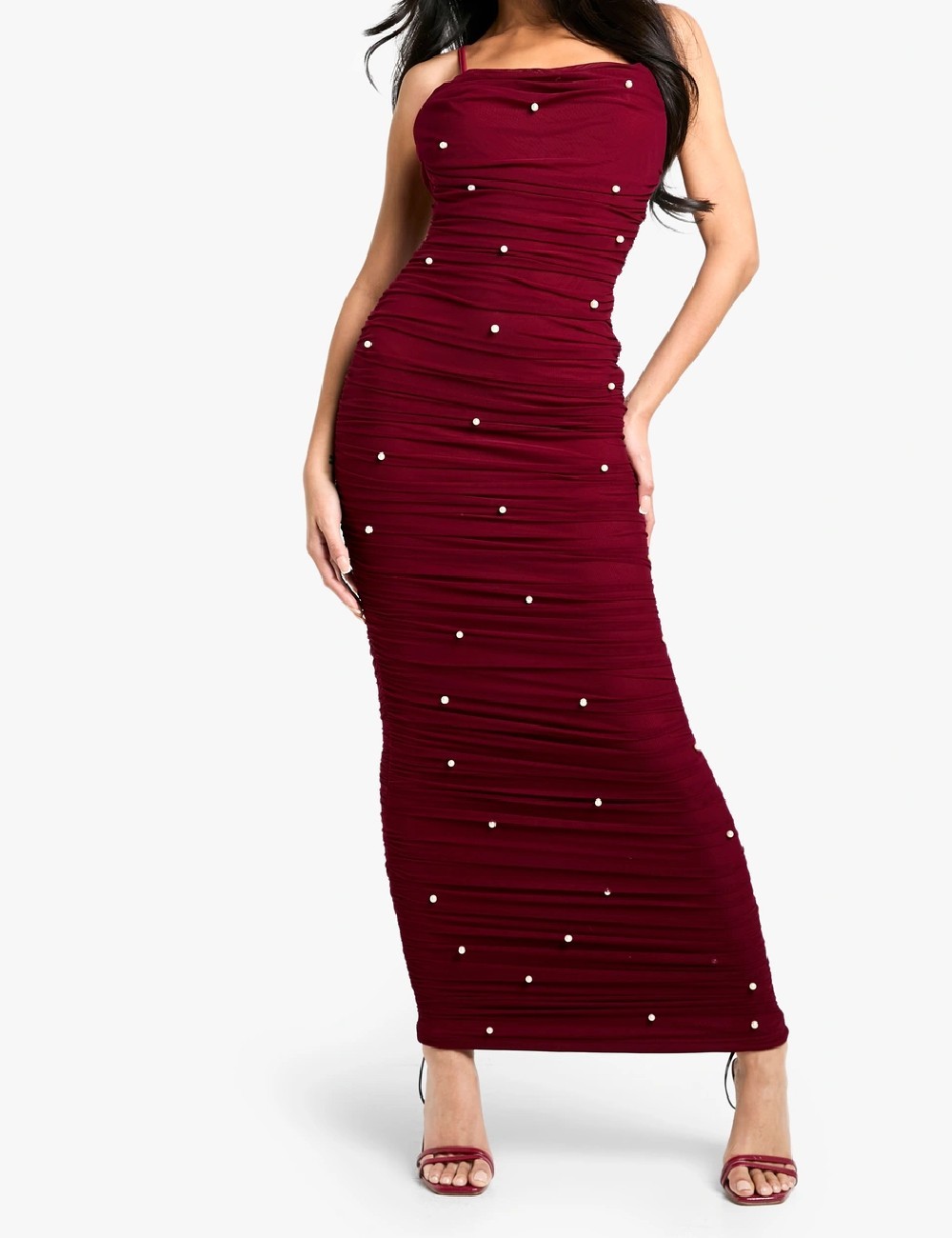 Rochie lunga Boohoo, visiniu - 1 | YEO