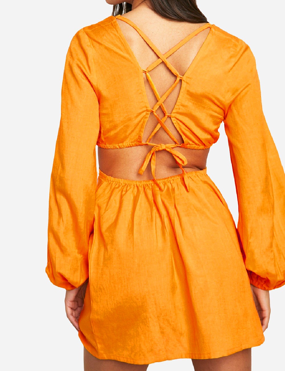 Rochie scurta Boohoo, portocaliu - 1 | YEO