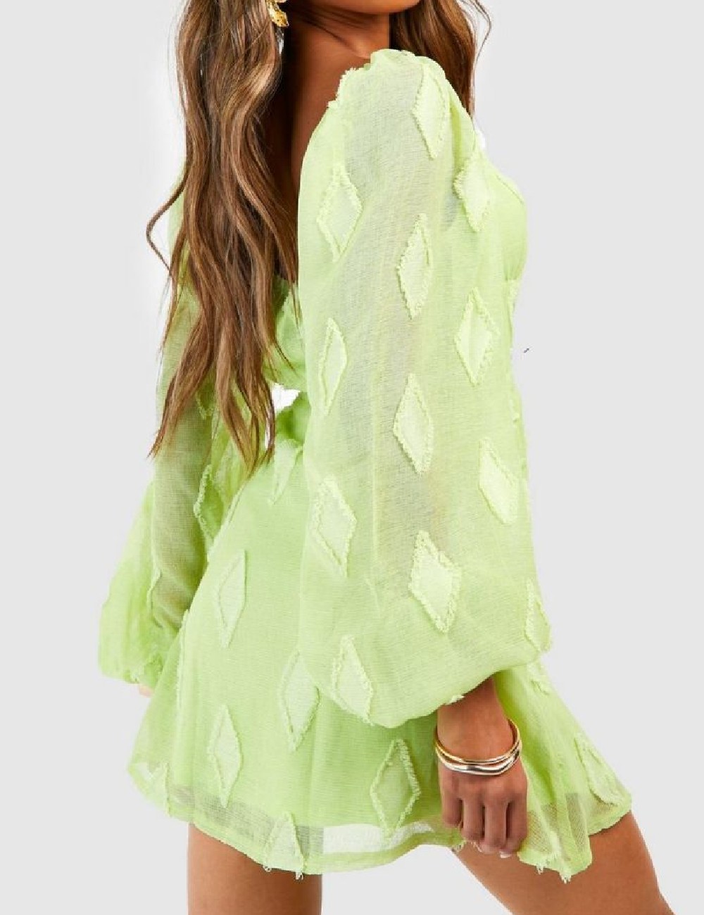 Rochie scurta Boohoo, verde - 1 | YEO