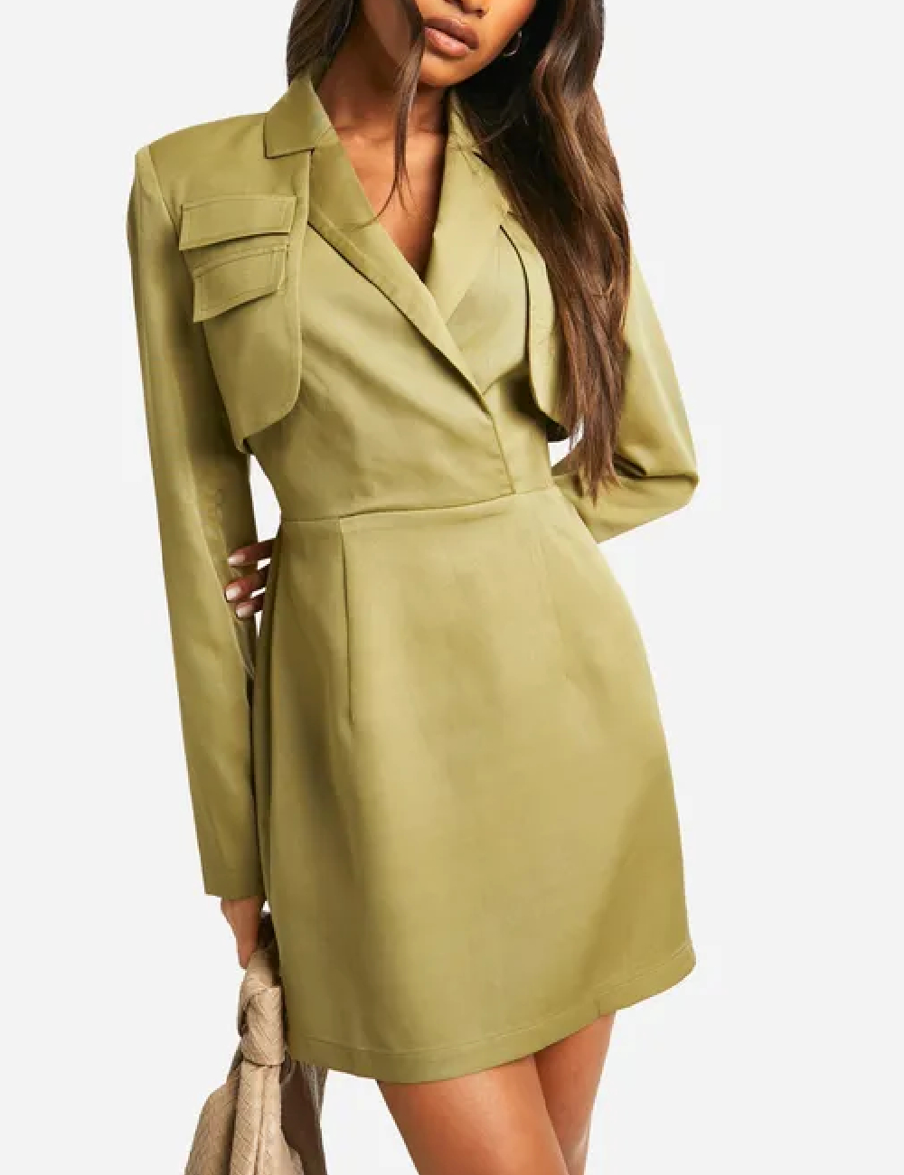 Rochie scurta Boohoo, verde - 1 | YEO