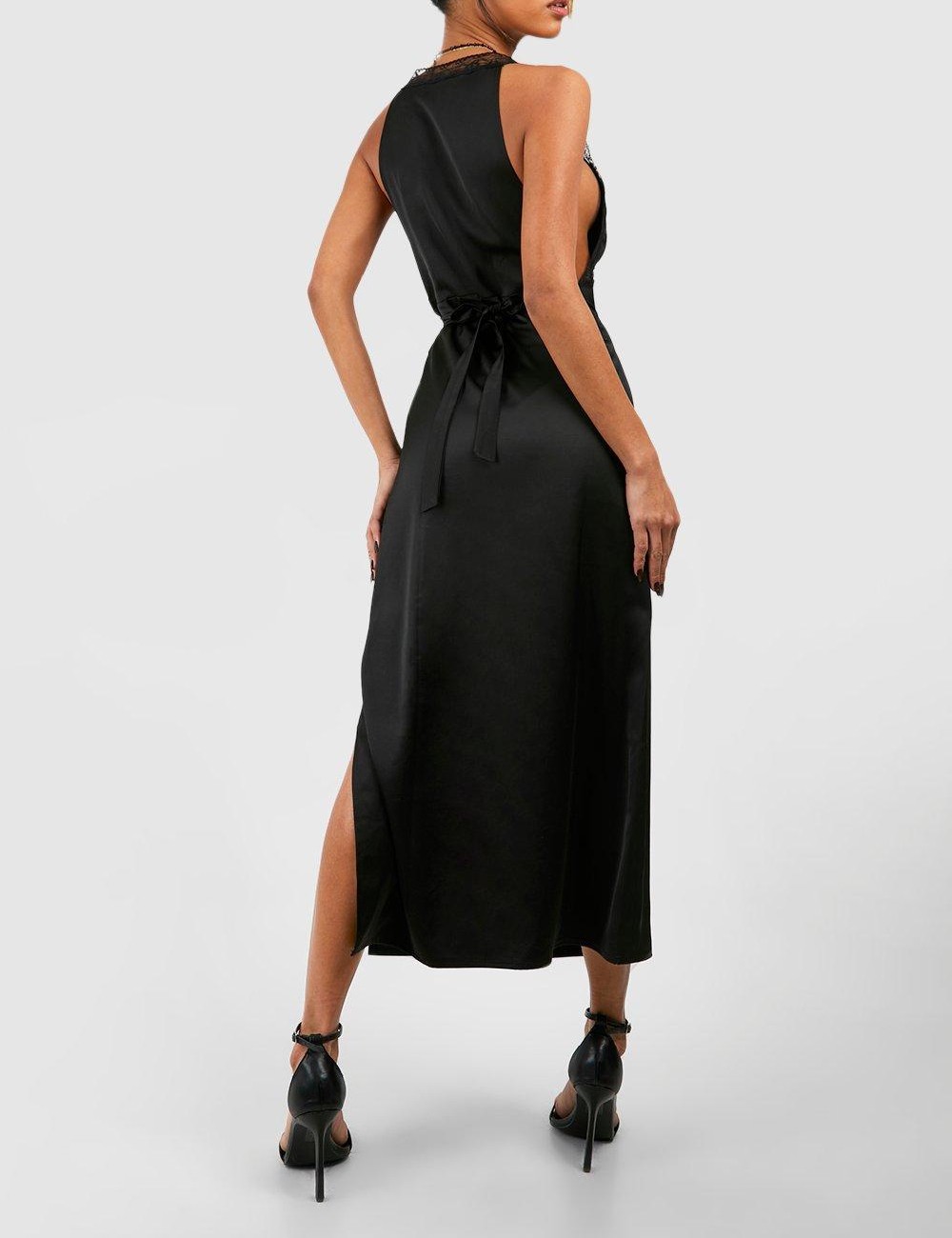Rochie lunga Boohoo, negru - 1 | YEO